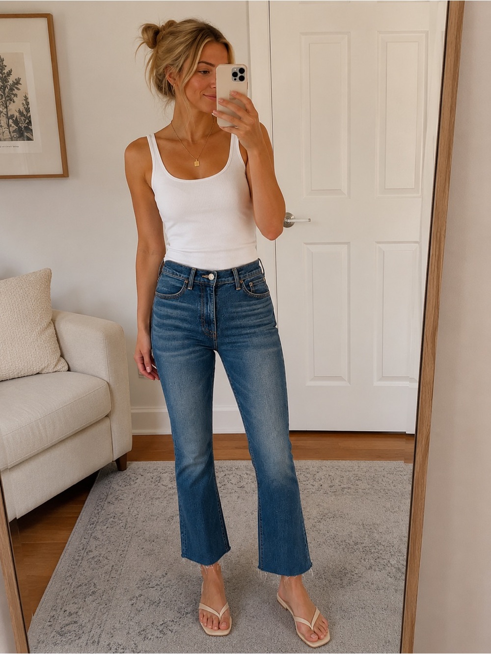 Mother Superior The Hustler Flood Fray Jeans in Beer Me Size 30